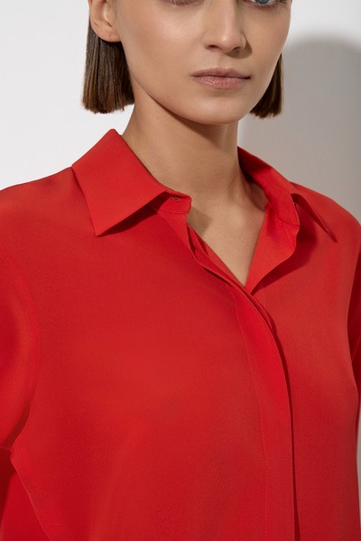 Blouse VASSA&Co, пол female, цвет red, фото №4