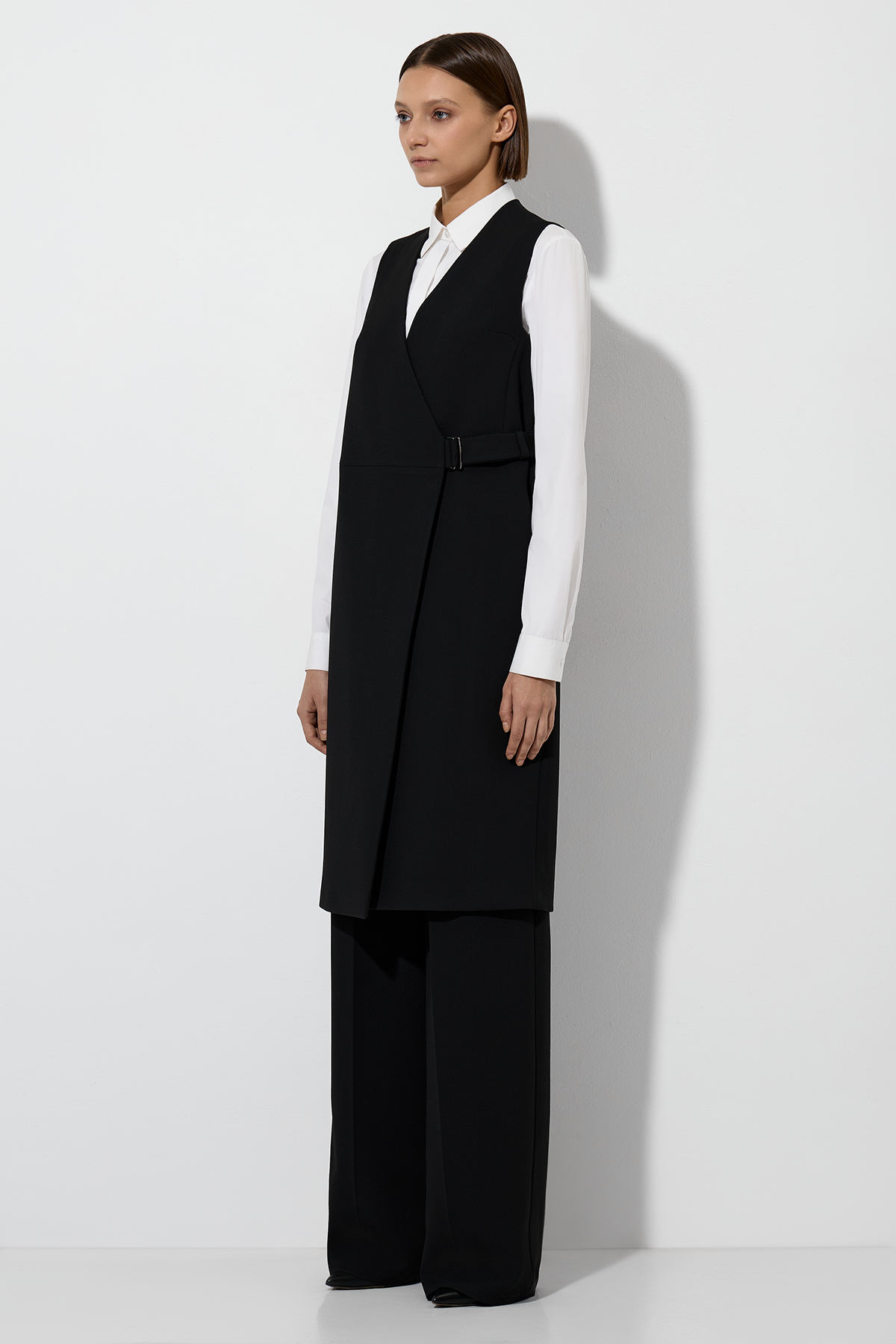 Платье-жилет VASSA&Co, пол женский, цвет черный