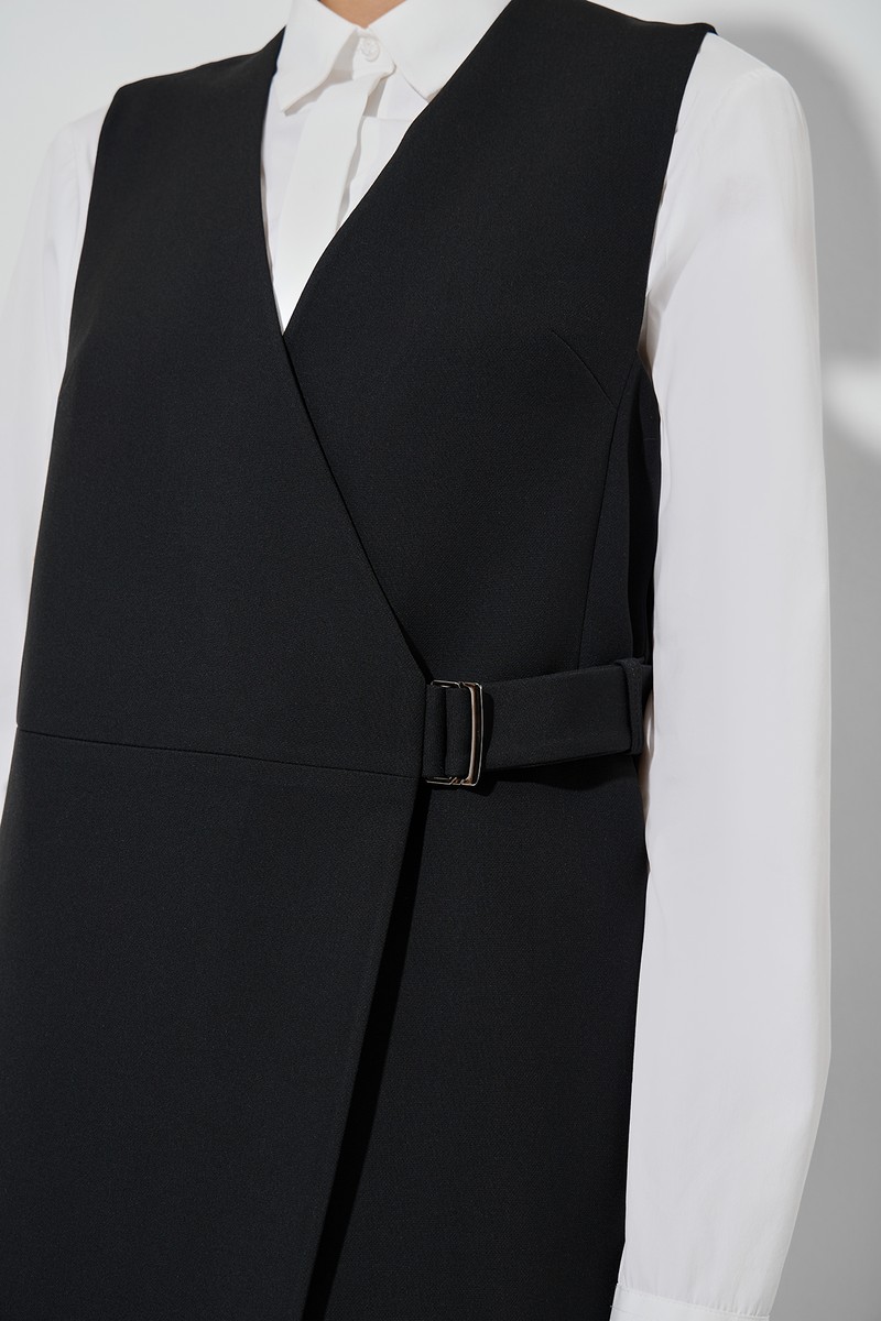 Платье-жилет VASSA&Co, пол женский, цвет черный, фото №2