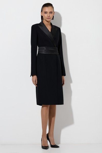 Платье-смокинг VASSA&Co, пол женский, цвет черный, фото №2