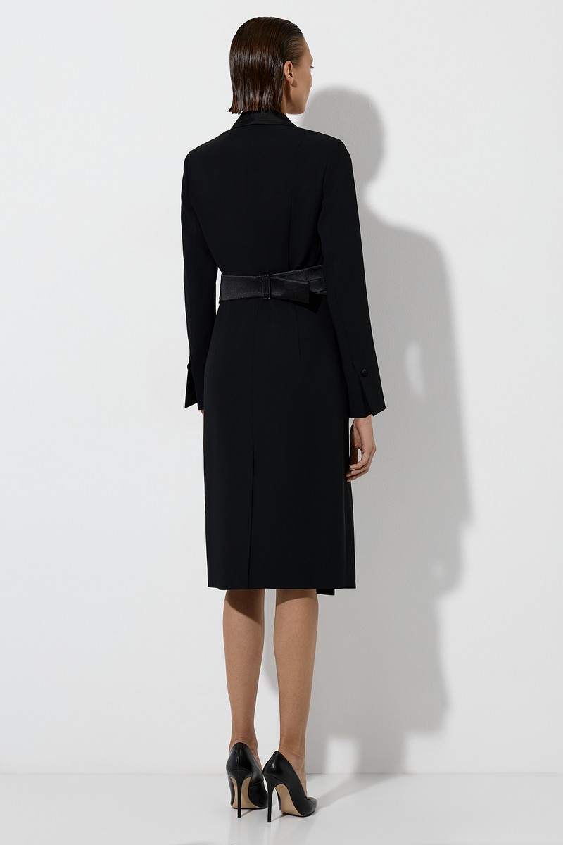 Платье-смокинг VASSA&Co, пол женский, цвет черный, фото №3