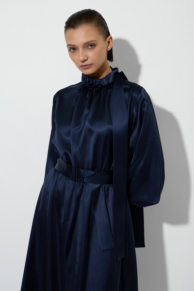 Платье VASSA&Co, пол женский, цвет синий, фото №2