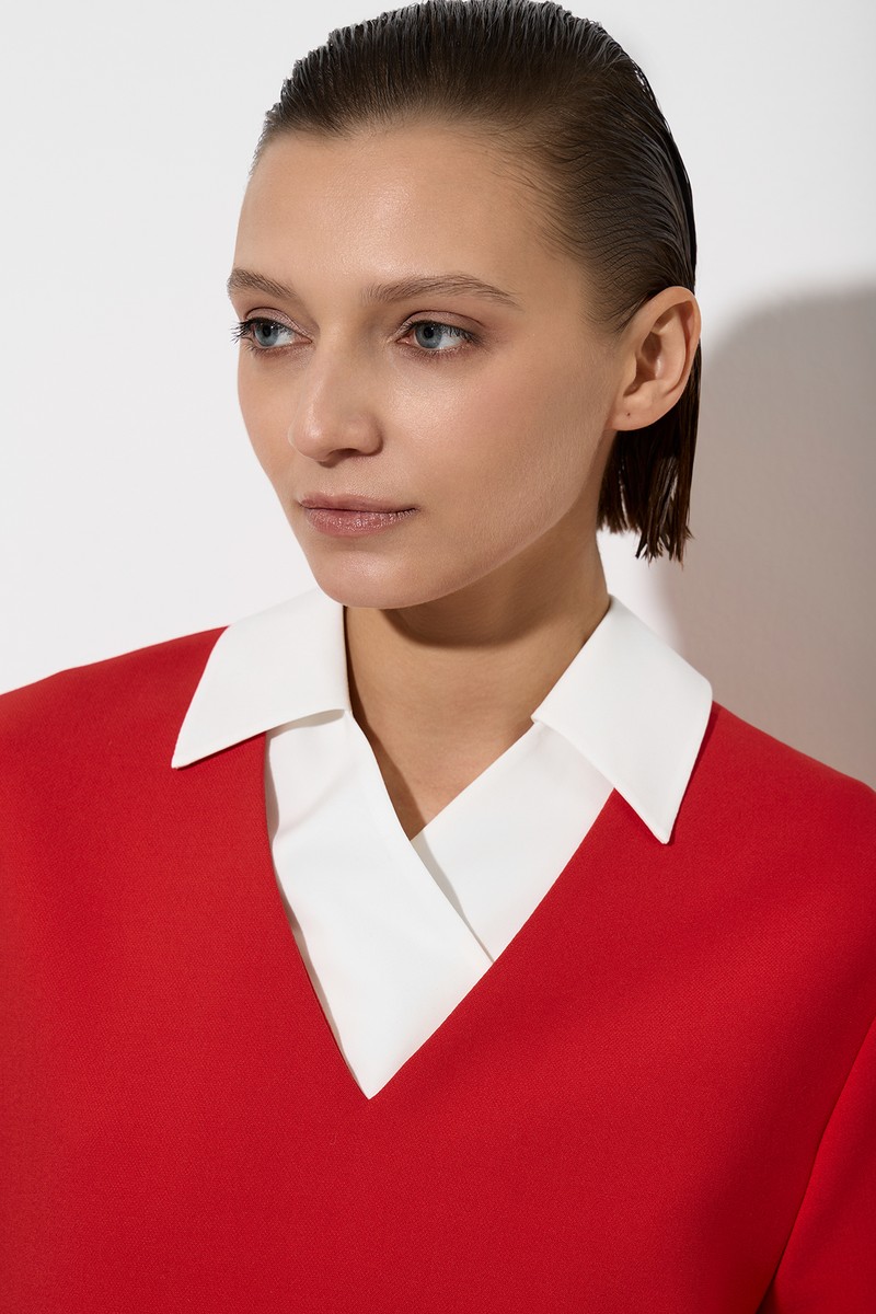 Платье VASSA&Co, пол женский, цвет красный, фото №3