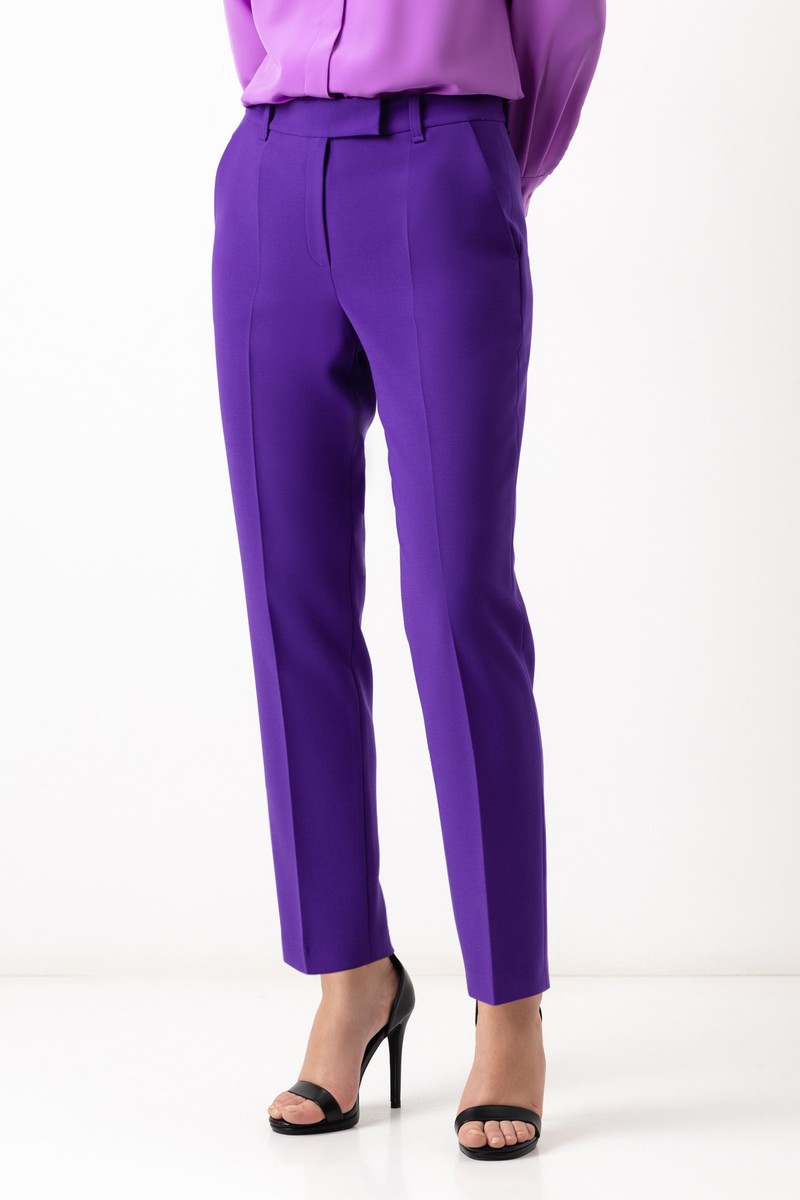 Брюки VASSA&Co, пол женский, цвет фиолетовый, фото №4