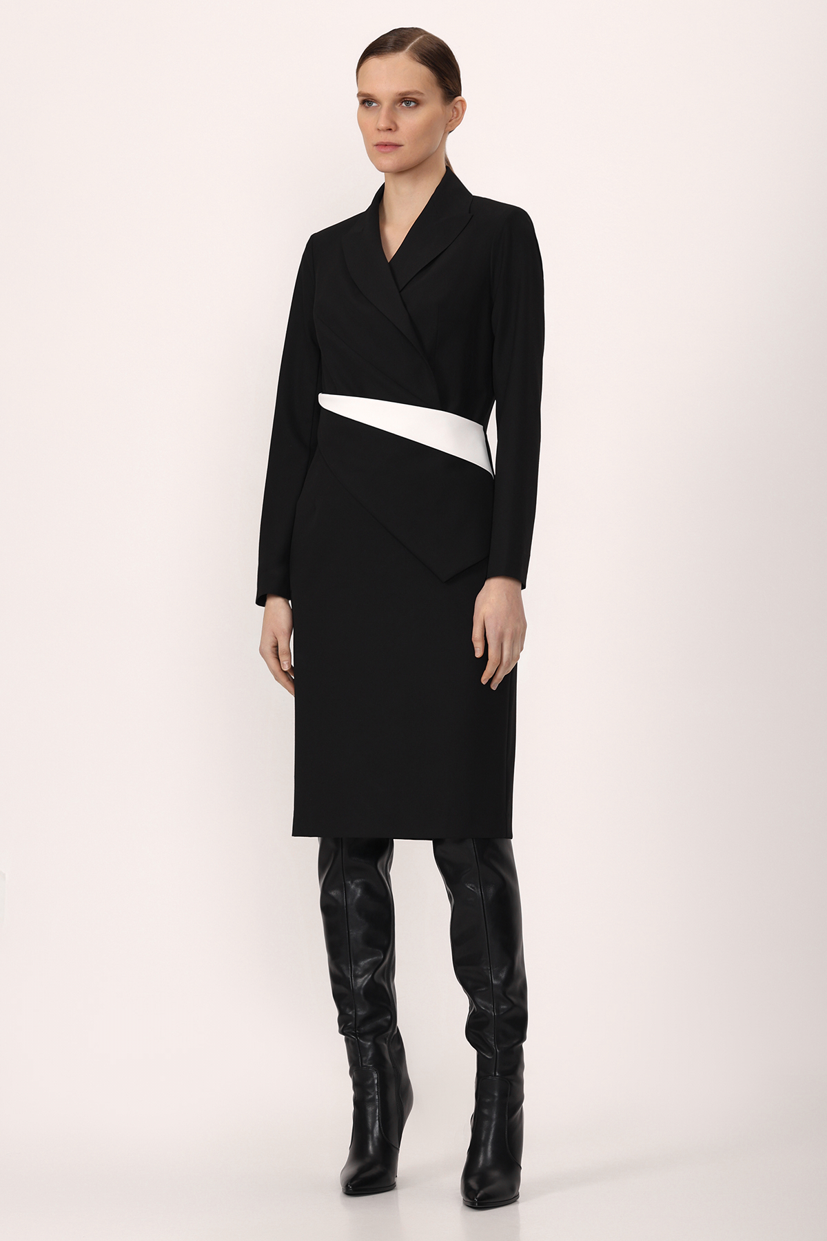 Платье-жакет VASSA&Co, пол женский, цвет черный