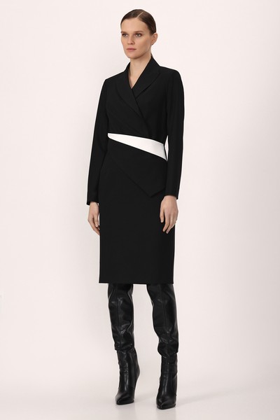 Платье-жакет VASSA&Co, пол женский, цвет черный, фото №4