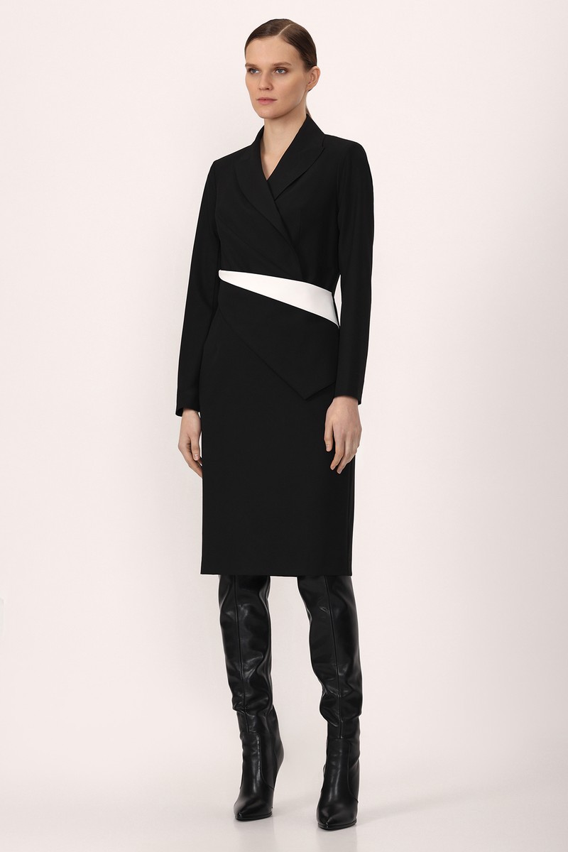 Платье-жакет VASSA&Co, пол женский, цвет черный, фото №2