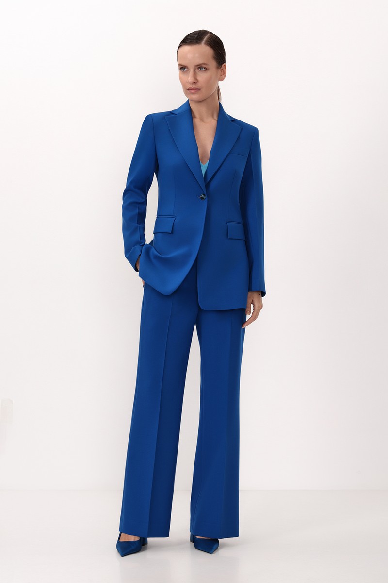 Trousers VASSA&Co, пол female, цвет синий, фото №2