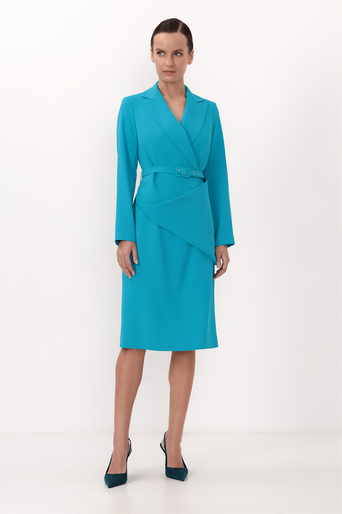 Платье VASSA&Co, пол женский, цвет голубой