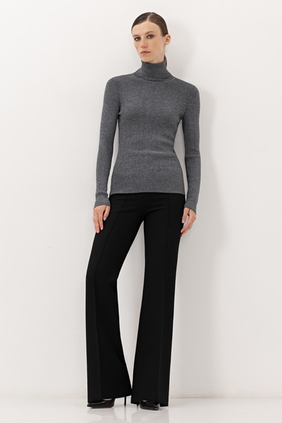 Водолазка с люрексом VASSA&Co, пол женский, цвет серый, фото №3