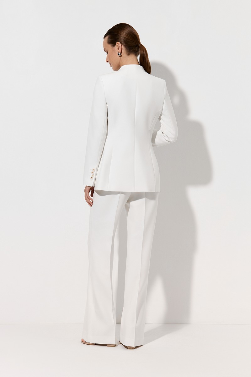 Жакет с асимметричным бортом VASSA&Co, пол женский, цвет белый, фото №2