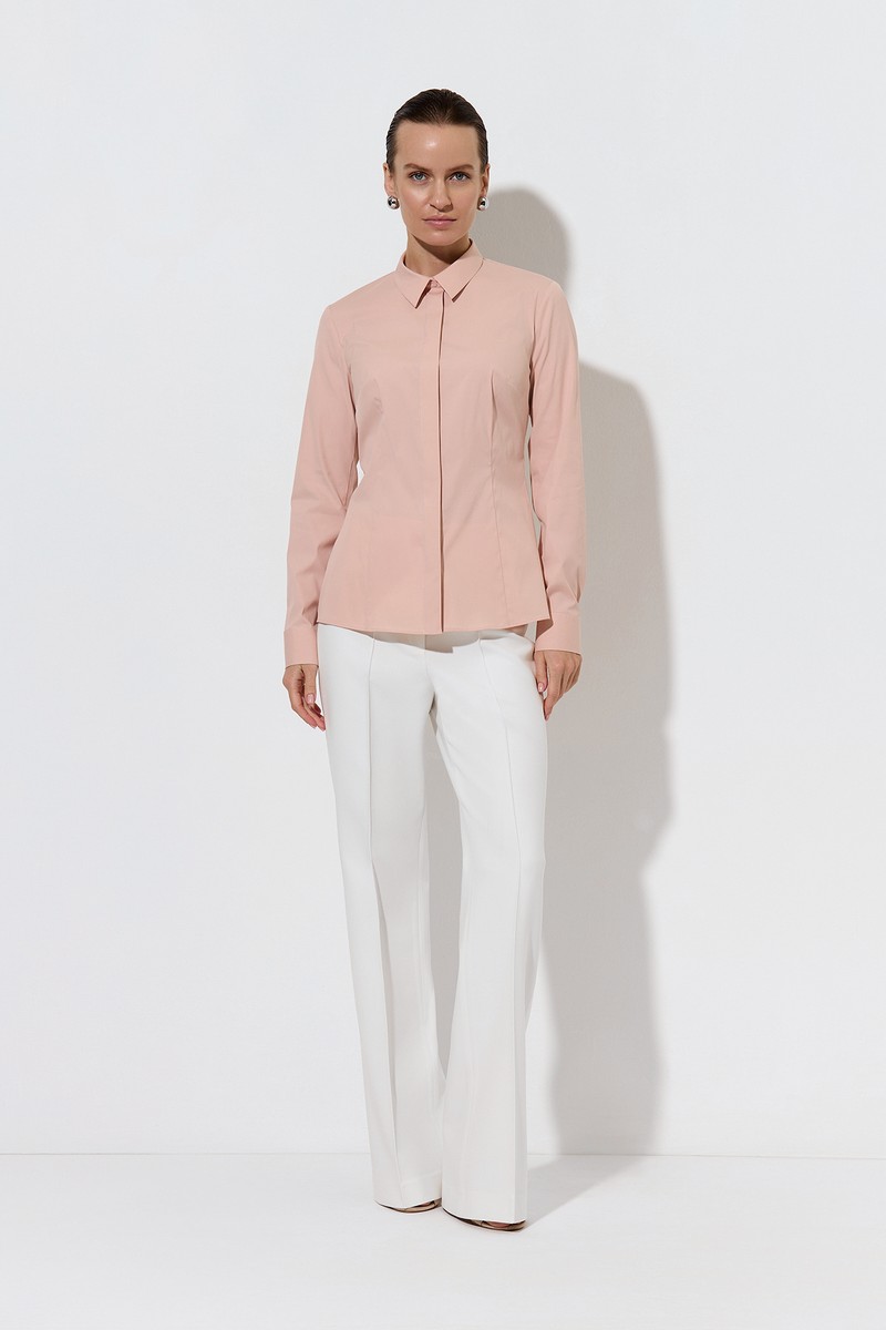 Рубашка VASSA&Co, пол женский, цвет бежевый, фото №6