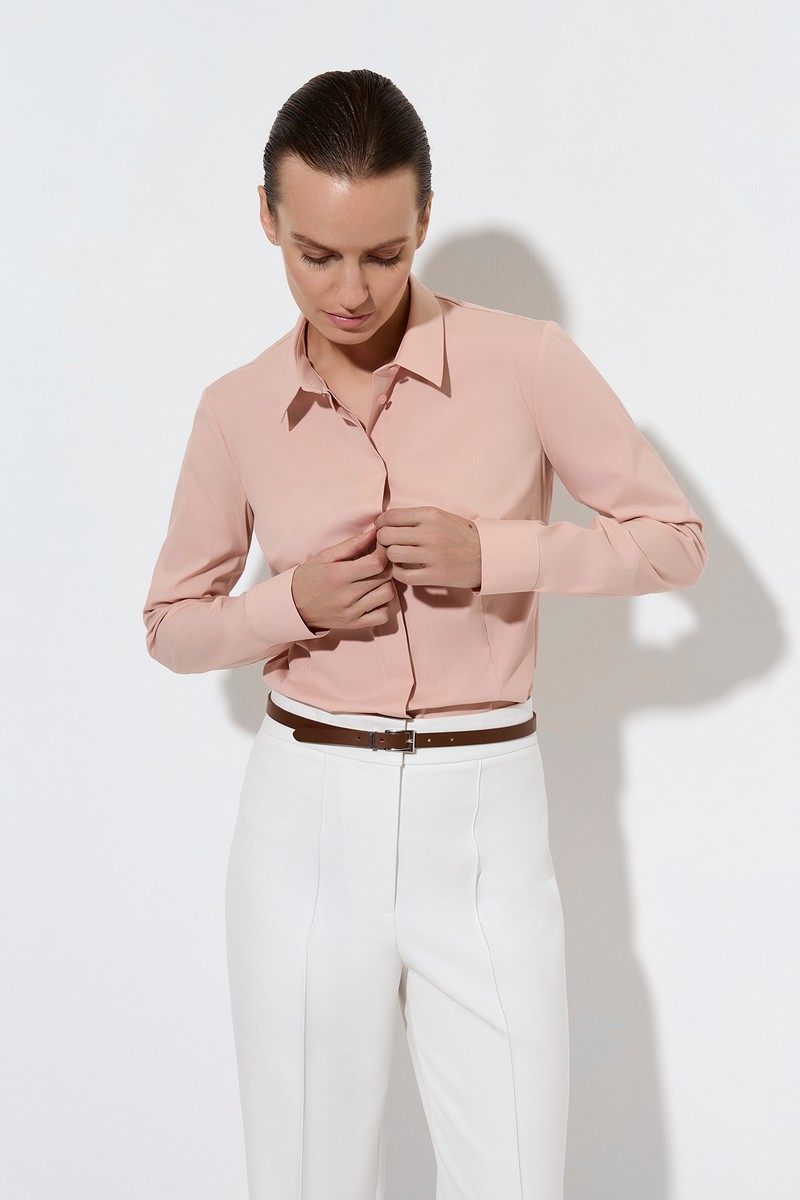 Рубашка VASSA&Co, пол женский, цвет бежевый, фото №5