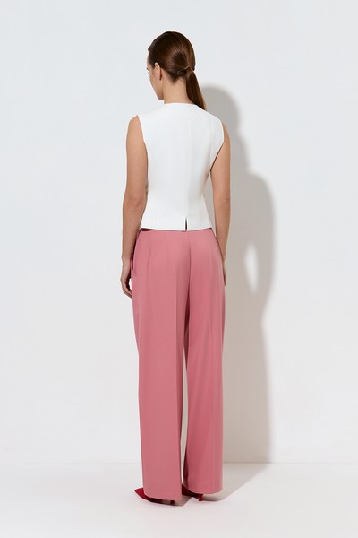 Жилет с асимметричным запахом VASSA&Co, пол женский, цвет белый, фото №3