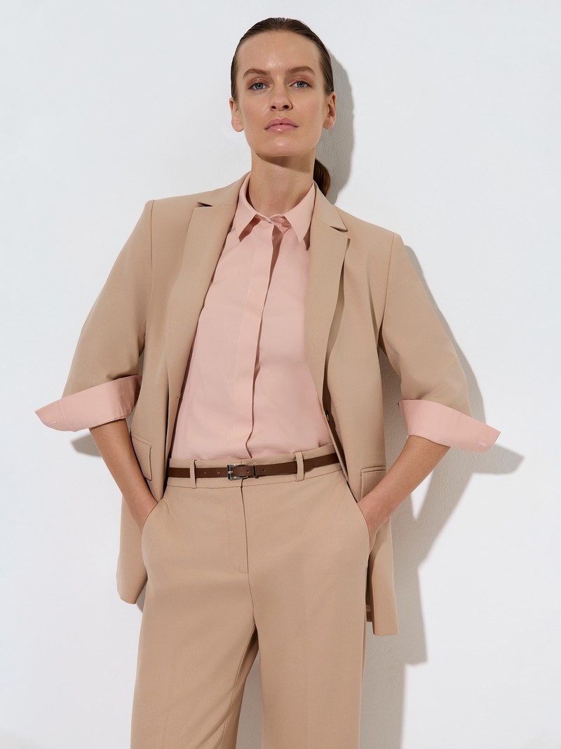 Рубашка VASSA&Co, пол женский, цвет бежевый, фото №2