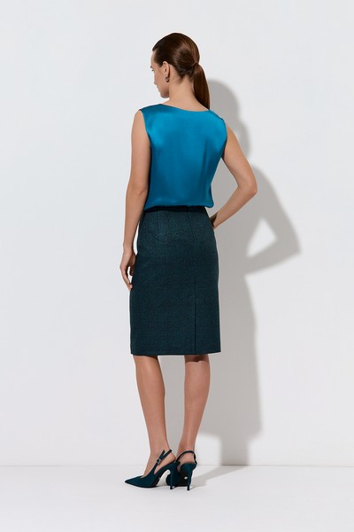 Skirt VASSA&Co, пол female, цвет зеленый, фото №3