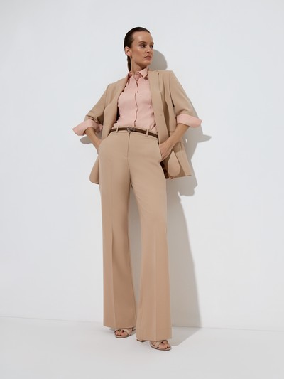 Рубашка бежевая VASSA&Co, пол женский, цвет бежевый, фото №3