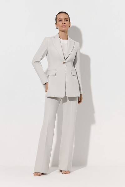 Однобортный жакет , пол женский, цвет белый, фото №4