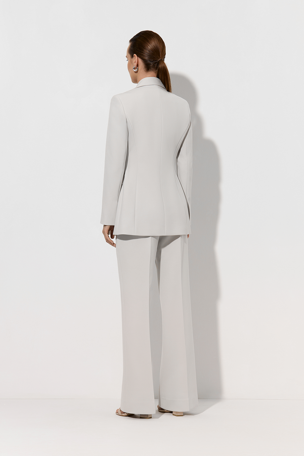 Однобортный жакет , пол женский, цвет белый, фото №2