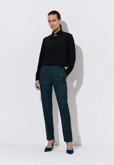 Брюки зауженные VASSA&Co, пол женский, цвет зеленый, фото №2