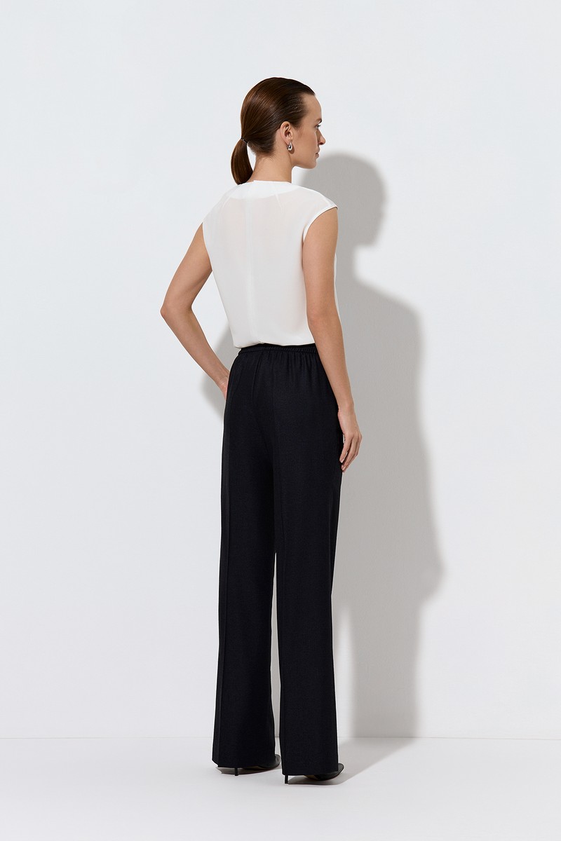 Брюки VASSA&Co, пол женский, цвет синий, фото №4