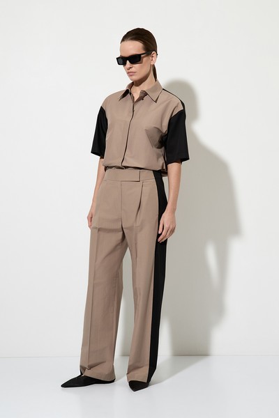 Trousers VASSA&Co, пол female, цвет brown, фото №9