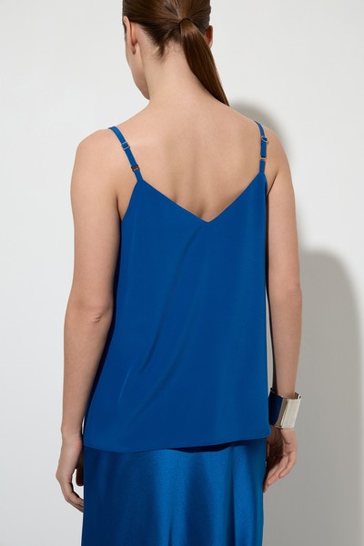 Топ в бельевом стиле VASSA&Co, пол женский, цвет синий, фото №2