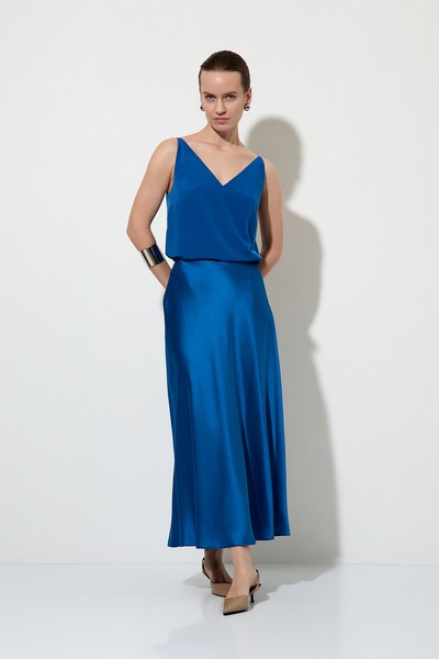 Топ в бельевом стиле VASSA&Co, пол женский, цвет синий, фото №3