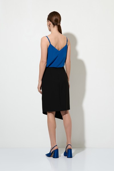 Юбка с асимметричным подолом VASSA&Co, пол женский, цвет черный, фото №4