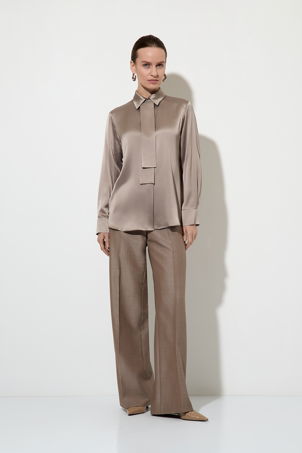 Blouse VASSA&Co, пол female, цвет серый, фото №6