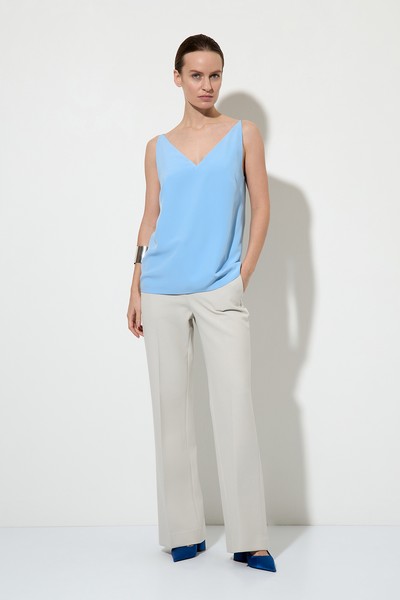 Топ в бельевом стиле VASSA&Co, пол женский, цвет голубой, фото №2