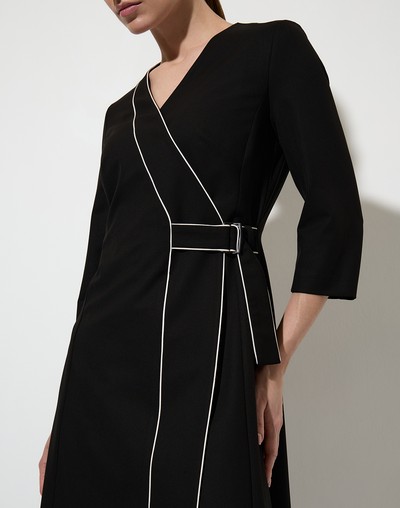 Платье с контрастной отделкой VASSA&Co, пол женский, цвет черный, фото №2