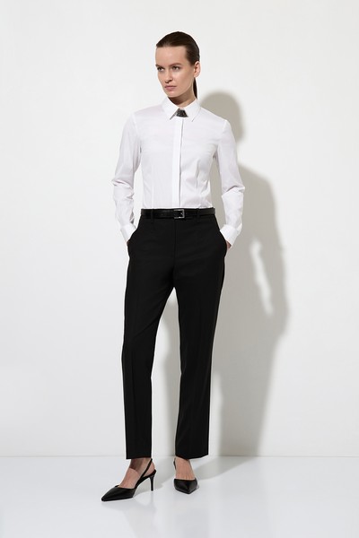 Рубашка белая VASSA&Co, пол женский, цвет белый, фото №4