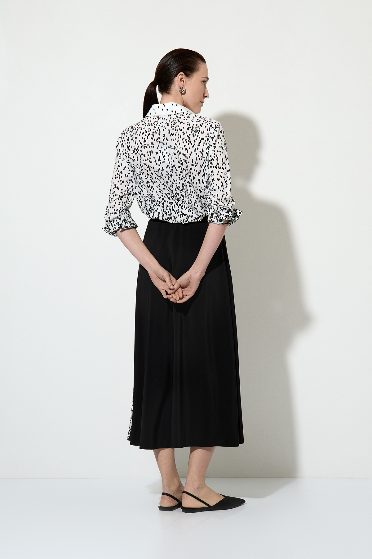 Юбка с застежкой на запах VASSA&Co, пол женский, цвет белый, фото №4