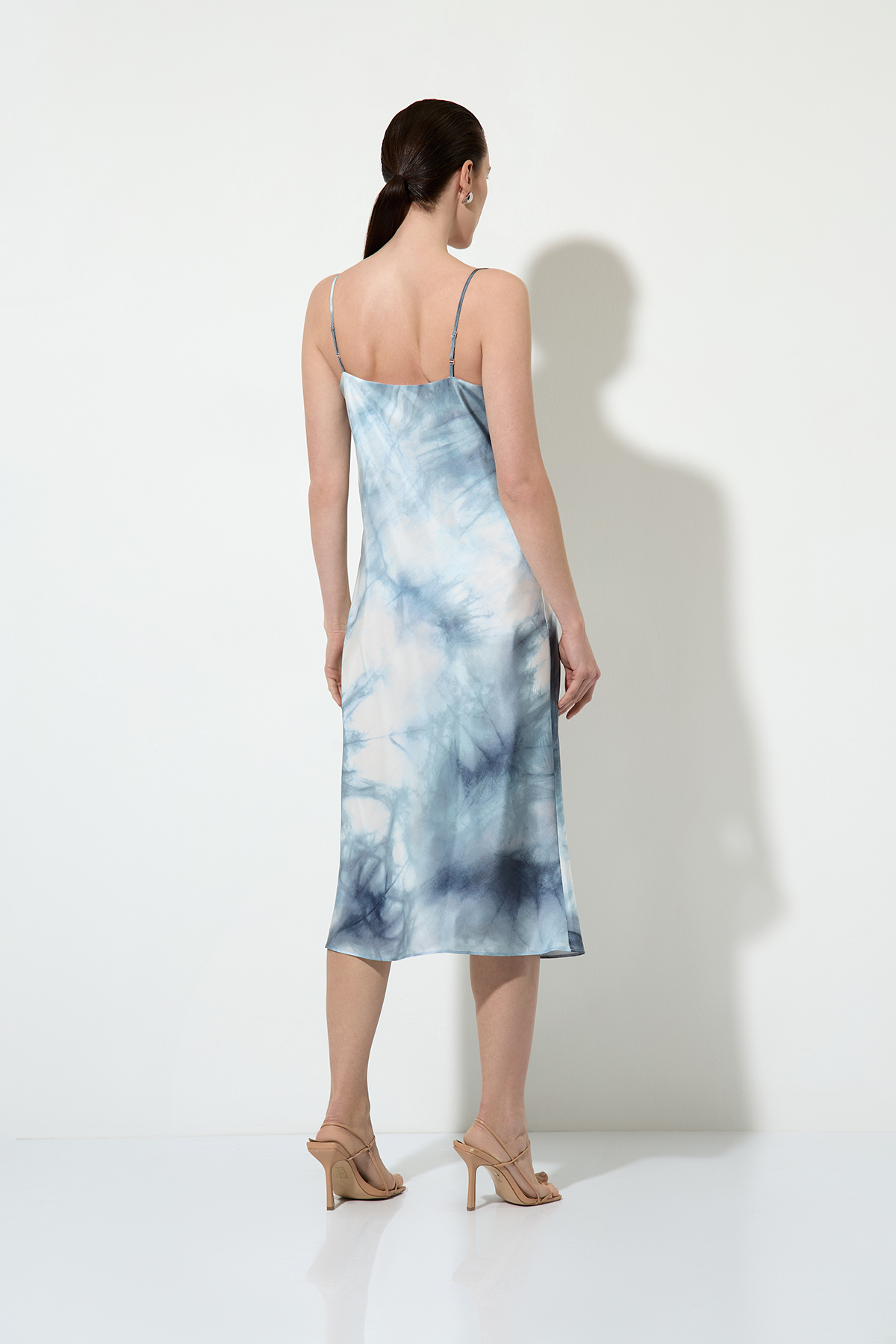 Платье-комбинация из шелка , пол женский, цвет серый, фото №6