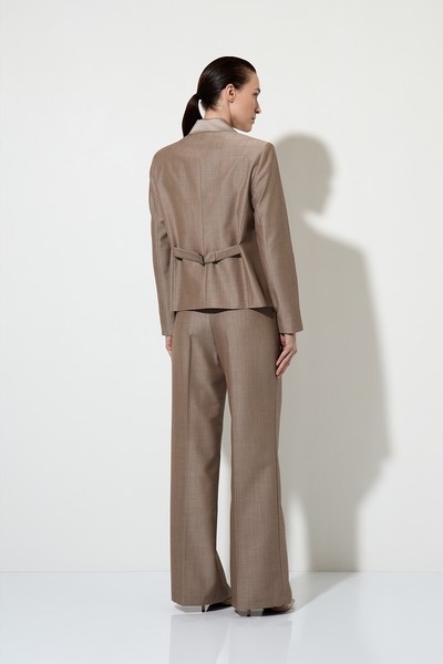 Жакет с отделкой из атласа VASSA&Co, пол женский, цвет коричневый, фото №10