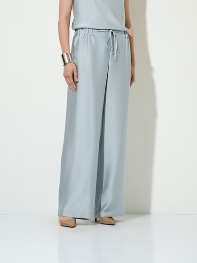 Pajama style pants VASSA&Co, пол female, цвет голубой, фото №6