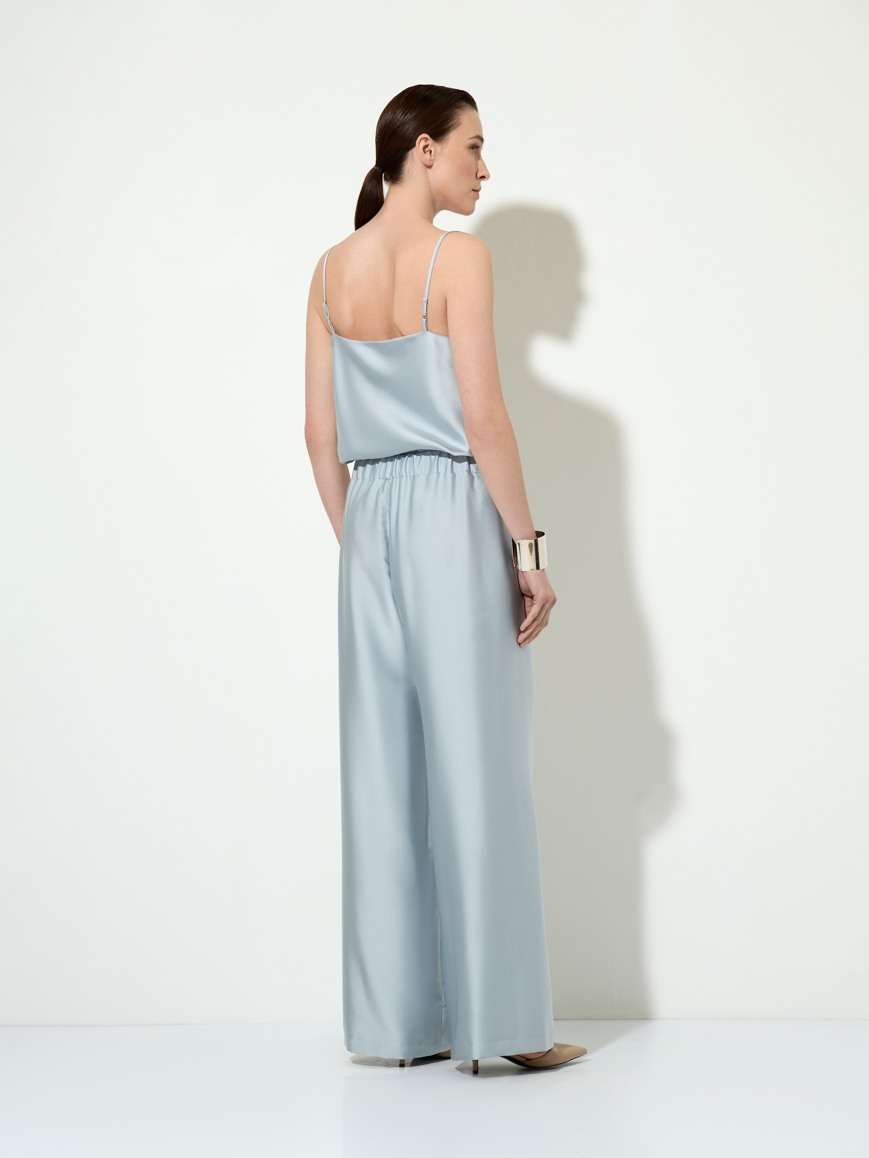 Pajama style pants VASSA&Co, пол female, цвет голубой, фото №7