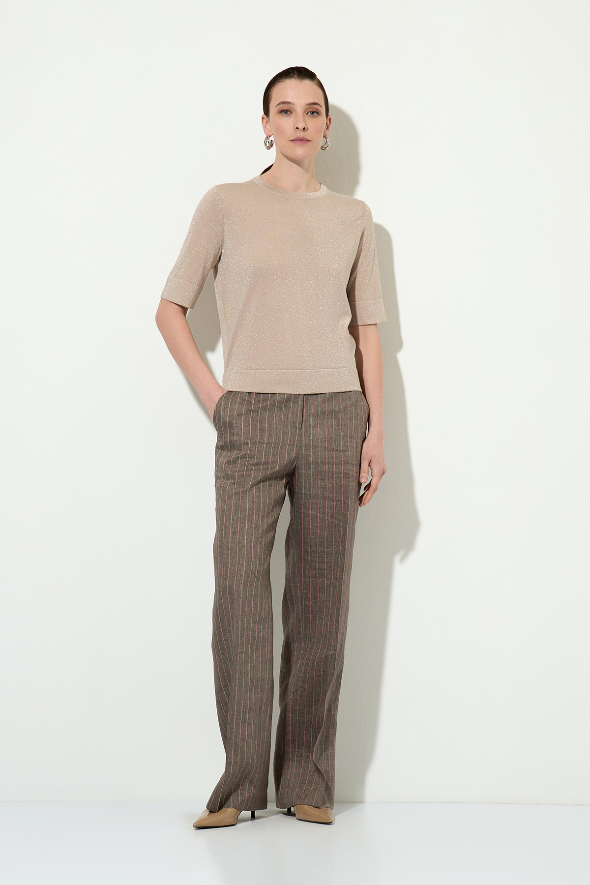 Top VASSA&Co, пол female, цвет бежевый