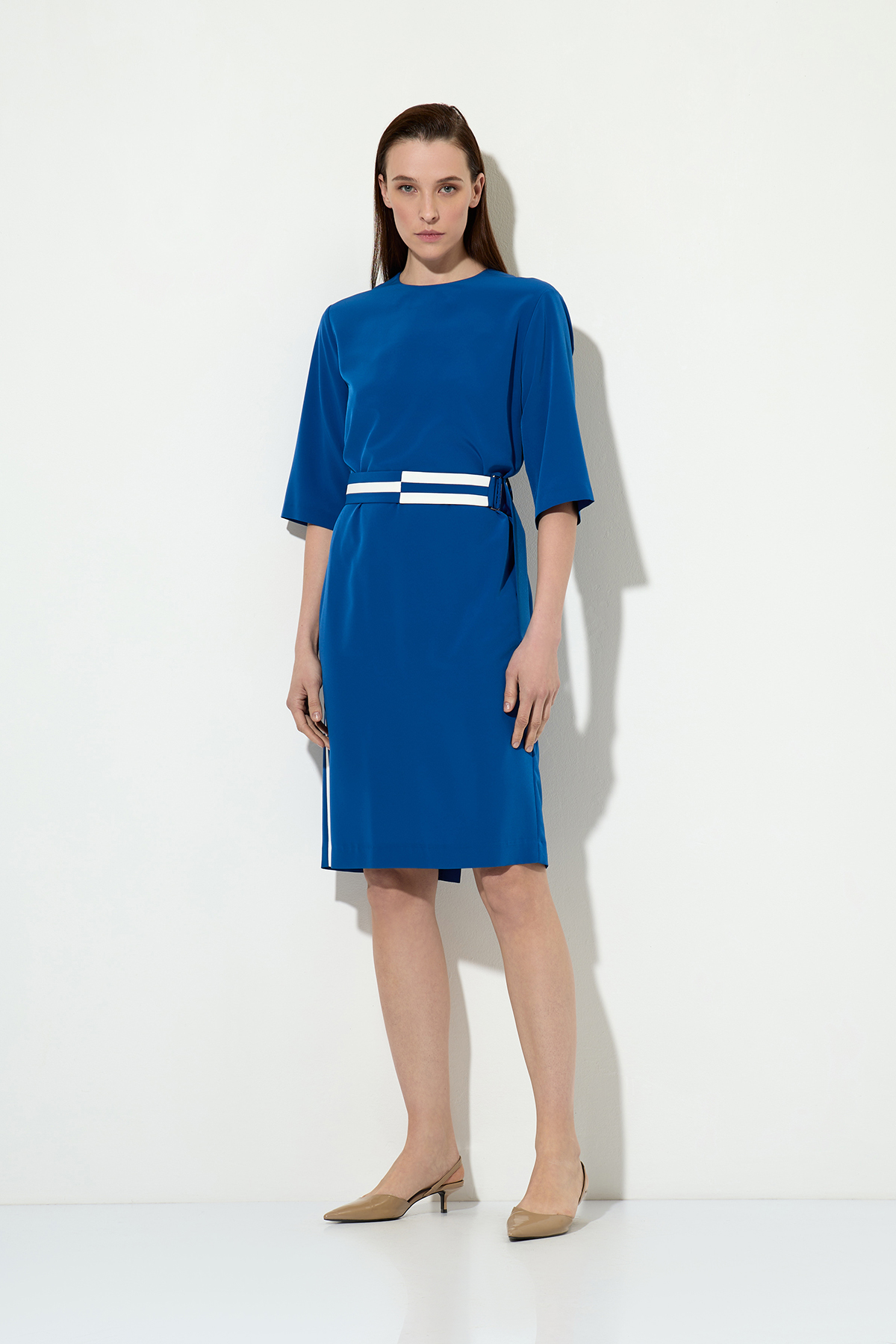 Платье VASSA&Co, пол женский, цвет синий