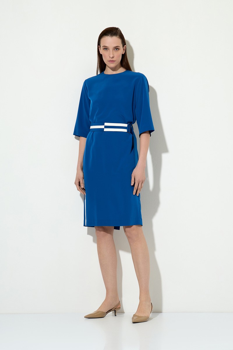 Платье VASSA&Co, пол женский, цвет синий, фото №2