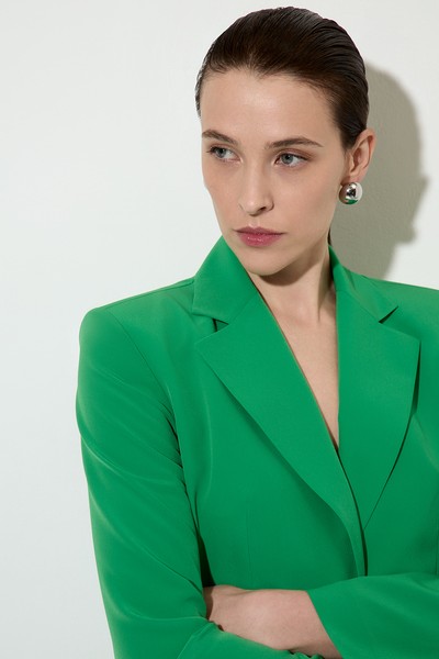 Жакет с кулиской на спинке VASSA&Co, пол женский, цвет зеленый, фото №5