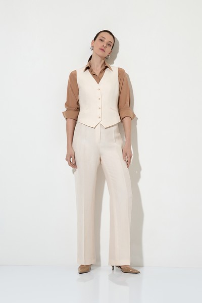 Classic half linen waistcoat , пол female, цвет milky color, фото №9