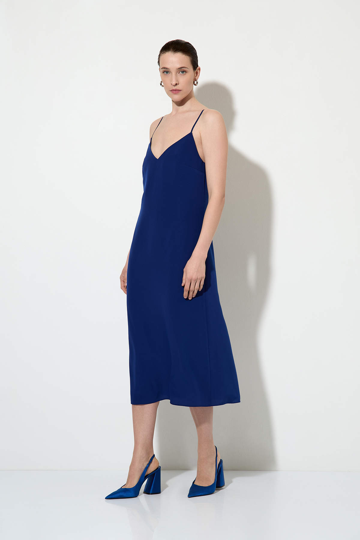 Платье-комбинация , пол женский, цвет синий, фото №3