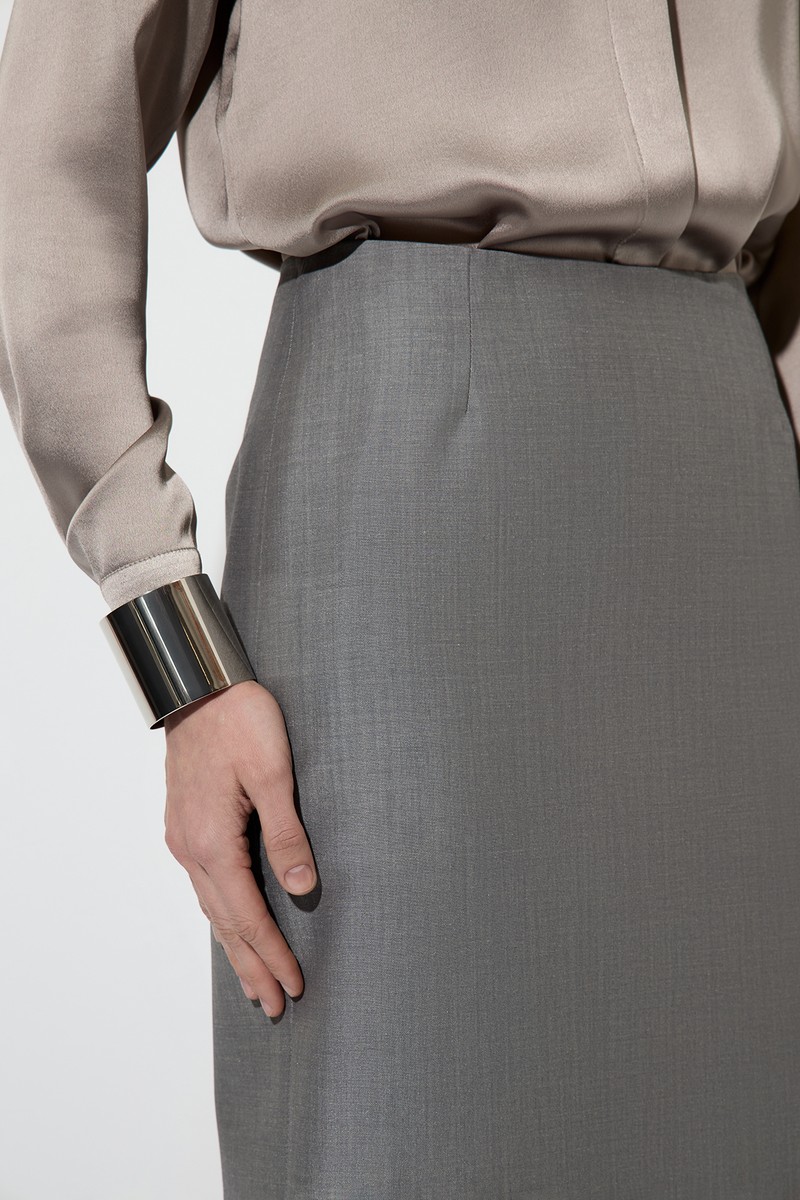 Юбка VASSA&Co, пол женский, цвет серый, фото №5