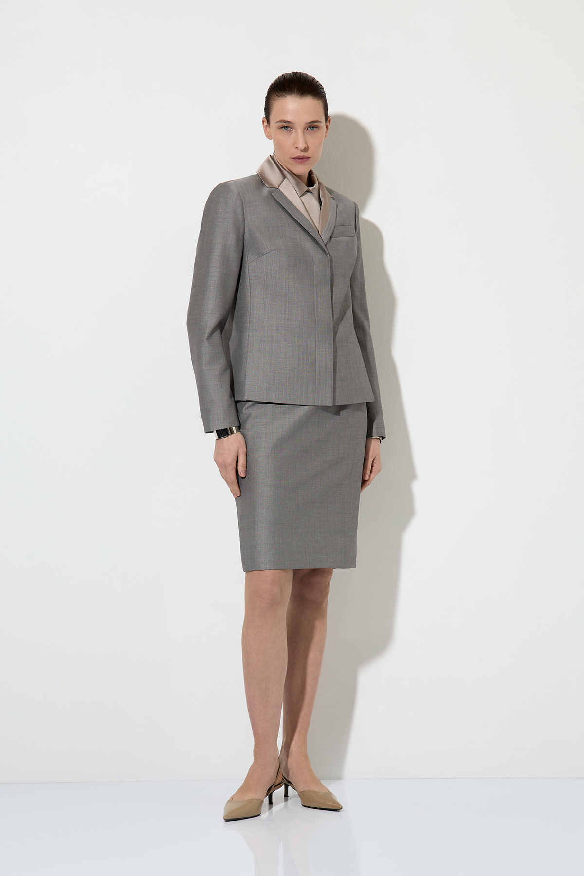 Юбка VASSA&Co, пол женский, цвет серый