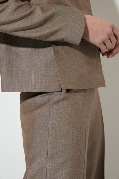 Жакет с отделкой из атласа VASSA&Co, пол женский, цвет коричневый, фото №8