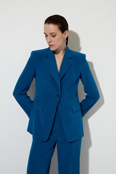 Jacket with back pleat VASSA&Co, пол female, цвет голубой, фото №4