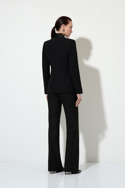 Jacket with a tie at the waist VASSA&Co, пол female, цвет black, фото №7