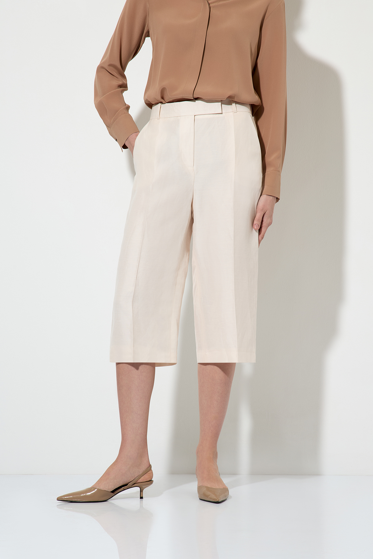 Бриджи , пол женский, цвет молочный, фото №3